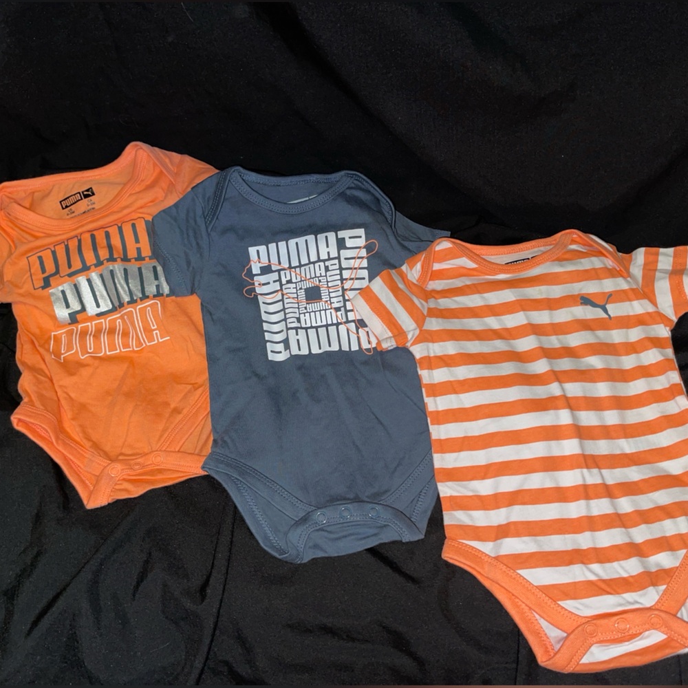 Puma Infant Bodysuit Trio - Vibrant Hues